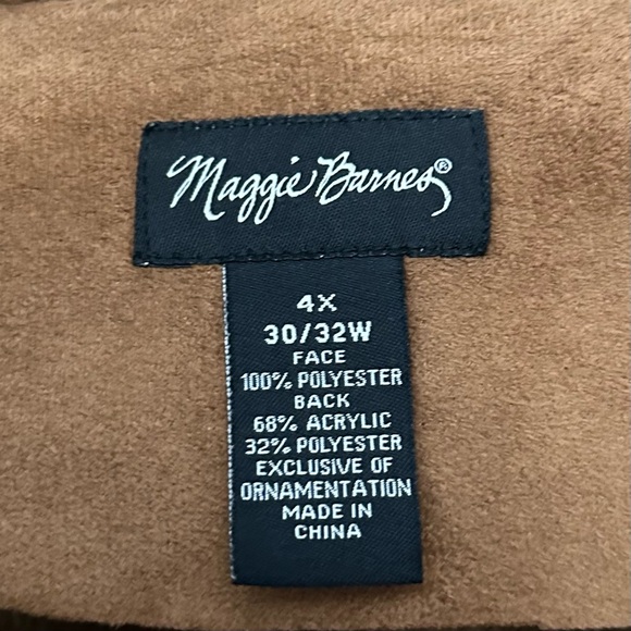 Maggie Barnes Jacket 4X (30/32W) Brown Suede Fur Lined - Picture 8 of 8